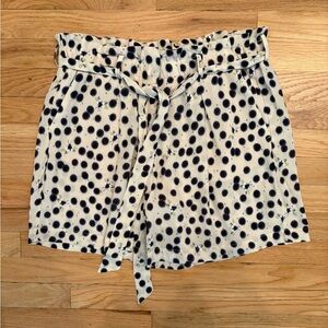 H&M x Anna Glover High Waist Shorts - Navy and Cream